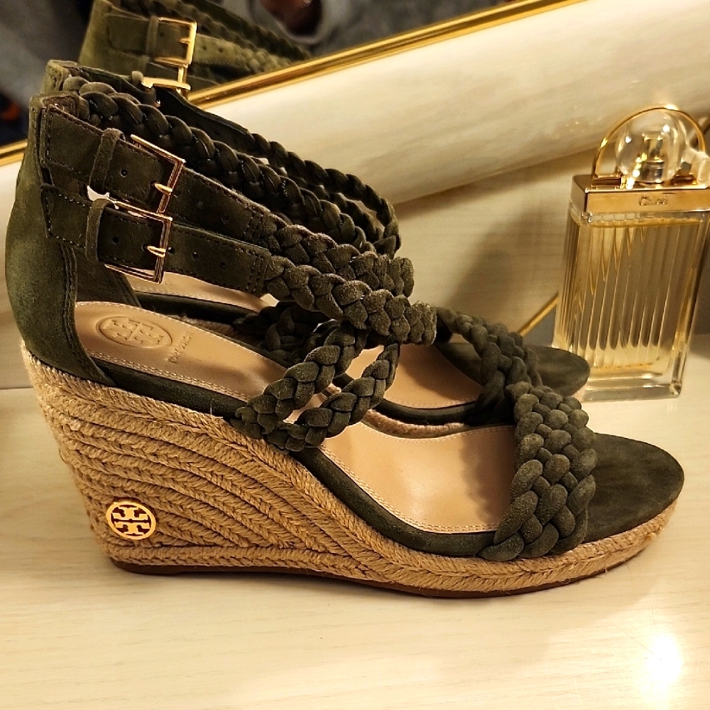 Tory Burch Green Suede Espidrilles - Picture 3 of 14